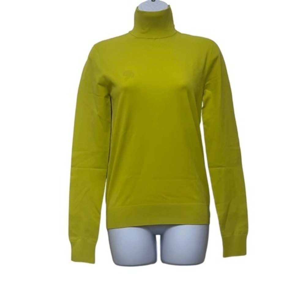 Bottega Veneta XS Technoskin Sweater Kiwi Green Turtleneck Long Sleeve NWT Italy